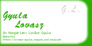 gyula lovasz business card