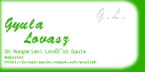 gyula lovasz business card